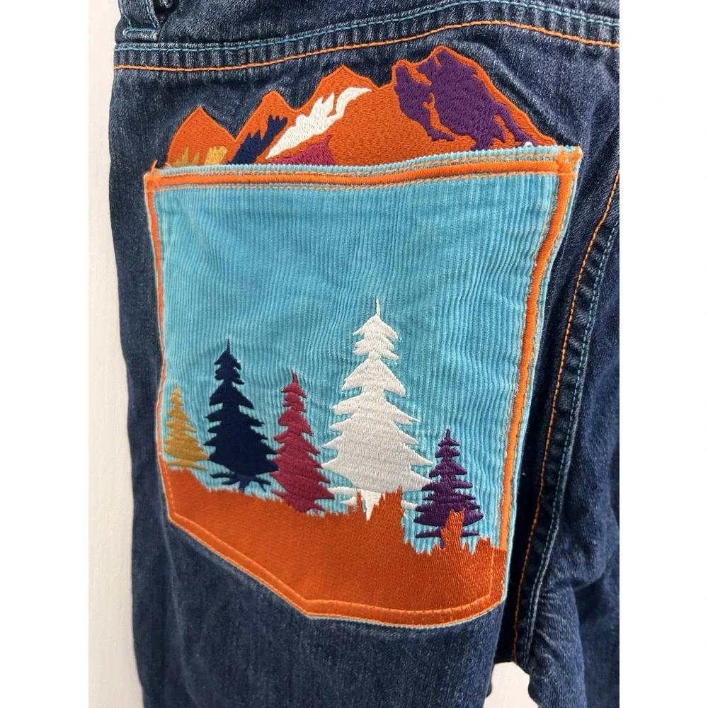 Coogi Jeans Mens 38x34 Blue Denim Y2K Embroidered Deer Baggy Streetwear Casual